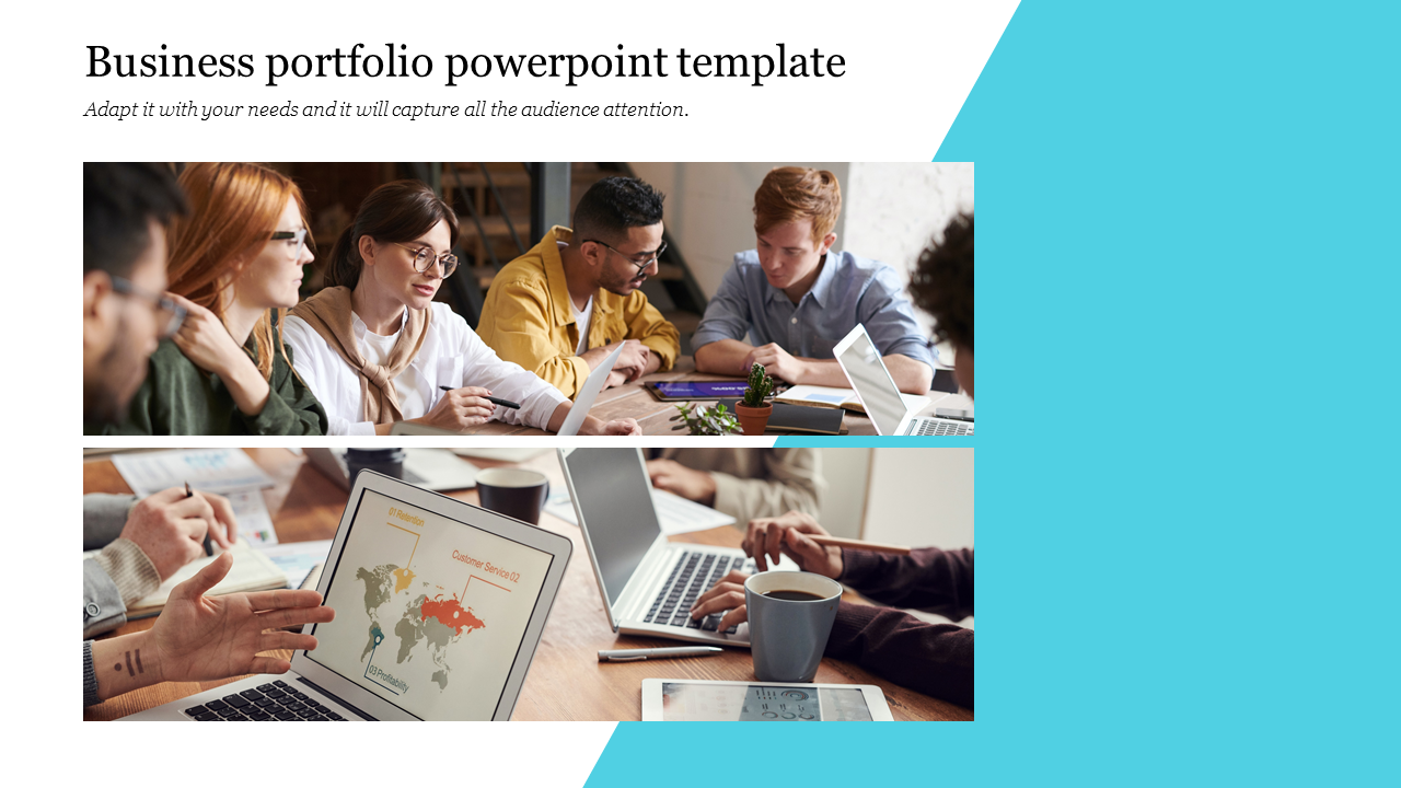Business Portfolio PowerPoint Template Free Slide